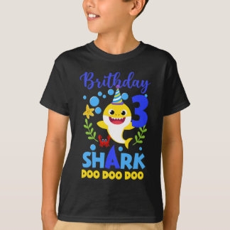 Baby Cute Shark 2019 3rd Birthday Boy Girl 3 Year  T Shirt