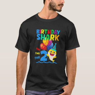 Baby Cute Shark Birthday Boy 2 Years Gift T Shirt