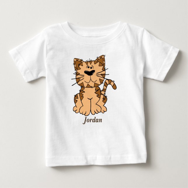 Baby Cute Tabby Kitten Tee Shirt (Framsida)