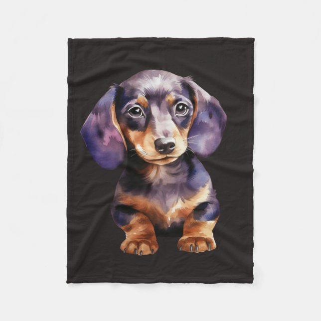 Baby Dachshund Fleecefilt (Framsidan)