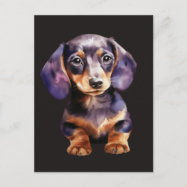 Baby Dachshund Vykort (Framsida)