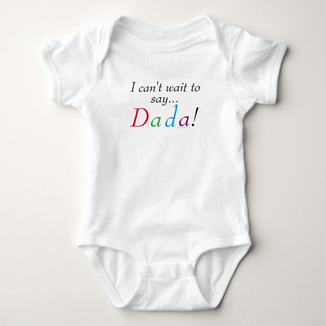 Baby Dada som säger Roligt Infant Shirt Tee (Framsida)