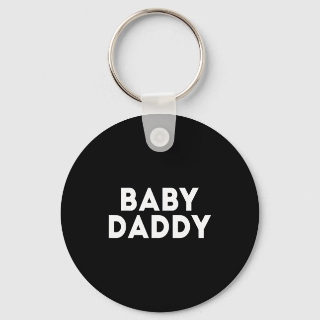 Baby Daddy Funny New &amp; Expecting Dads Father's Nyckelring (Framsida)