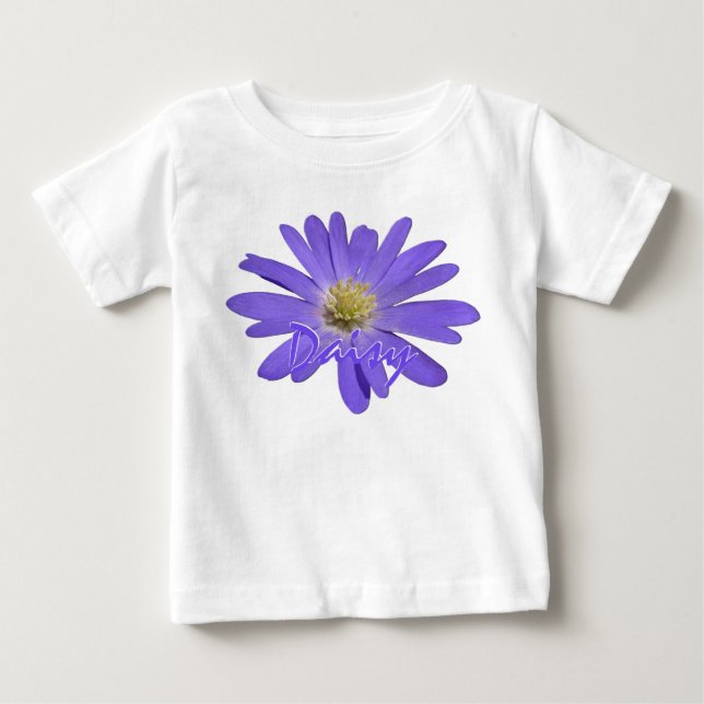 Baby Daisy T-shirt Personlig Lila Baby Shirt (Framsida)