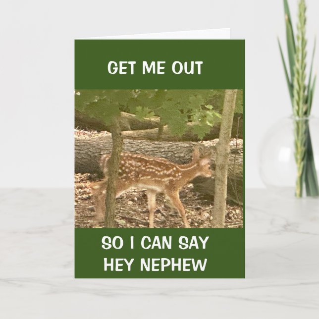 **BABY DEAR** SAYS GRATTIS PÅ FÖDELSEDAGEN NEPHEW KORT (Framsida)