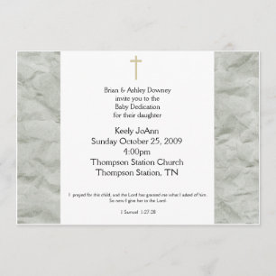 Baby Dedication Gender Neutral Baptism Inbjudan