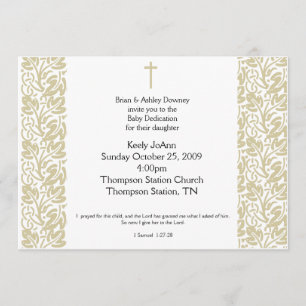 Baby Dedication Gender Neutral Baptism Inbjudan