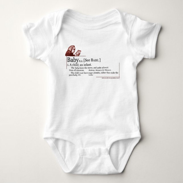 "Baby" definition Onsie T-shirt (Framsida)