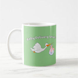 Baby Delivery Service Funny Midwife Stork Baby Kaffemugg
