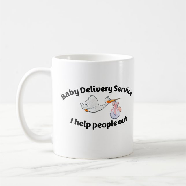 Baby Delivery Service I help people out | midwife Kaffemugg (Vänster)