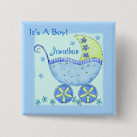 Baby "Dess A Boy" Namn Personlig Badge Pin