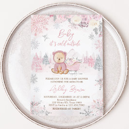 Baby dess Kall utanför babybabyskor för flickor Inbjudningar