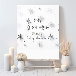 baby dess kall utanför Babyduschen Poster