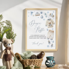 Baby dess Kall utanför babyskor Förkläde Raffle Poster