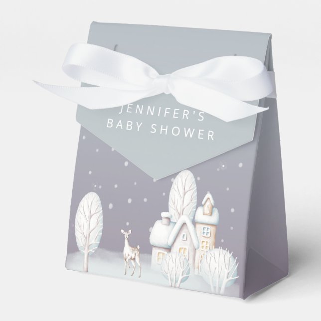 Baby dess kall utanför barnduschförmånslådan presentaskar (Framsidan Sidan)