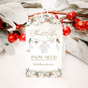 Baby dess Kall utanför den närmaste babyduschen Presentetikett