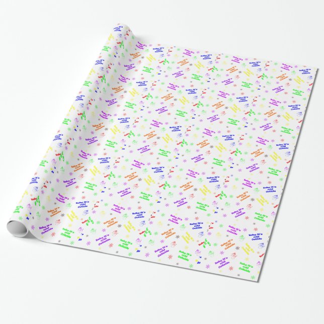 Baby dess kall utanför Gift Wrap Presentpapper (Utrullad)