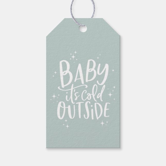 Baby dess kall utanför helgdag presentetikett (Framsidan)