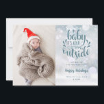 Baby dess Kall utanför Helgdag Winter Boy Birth Meddelande<br><div class="desc">Toppen gullig baby,  det är kall utanför helgdag födelseattest för dig att anpassa dig med dina två speciella foton från baby,  julmeddelande,  namn och födelsestatistik. Designad av Thisisnotme©</div>