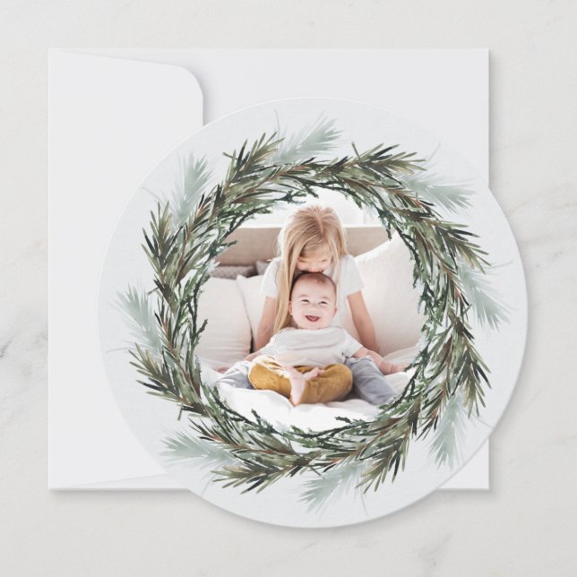 Baby dess kall utanför julfoto meddelande (Framsida)