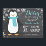 Baby dess Kall utanför Penguin Aqua Baby Shower<br><div class="desc">Baby dess Kall utanför Penguin Aqua Baby Shower-inbjudan. Pojken eller Flickbabyskans inbjudan. Baby Penguin. Winter Helgdag Baby Shower Inbjudan. Aqua och White Snöflingor. Bakgrund till kretskort.
Om du vill göra ytterligare anpassningar klickar du på knappen Anpassa och användor verktygen som är utformat för att ändra mallen.</div>