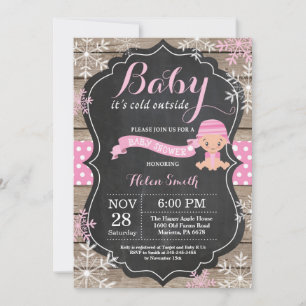 Baby dess Kall utanför Rosa Baby Shower Inbjudningar