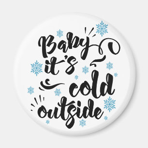 Baby dess Kall Utanför typografi Vinter Helgdag Magnet