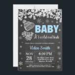 Baby dess Kall utanför Winter Boy Shower Inbjudningar<br><div class="desc">Baby dess Kall utanför Winter Boy Shower-inbjudan. Vit snöflummel. Baby dess kall utanför Baby Shower-inbjudan. Bjud in pojkbabyskor. Winter Helgdag Baby Shower Inbjudan. Julhögar och Handstrumpor. Bakgrund för kalkbord. Black and White. Om du vill göra ytterligare anpassningar klickar du på knappen "Anpassa" och användor verktyg som är utformat för att...</div>