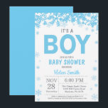 Baby dess Kall utanför Winter Boy Shower Inbjudningar<br><div class="desc">Baby dess Kall utanför Winter Boy Shower-inbjudan. Baby dess kall utanför Baby Shower-inbjudan. Blå och vit snöflinga. Bjud in pojkbabyskor. Winter Helgdag Baby Shower Inbjudan. Vit bakgrund. Om du vill göra ytterligare anpassningar klickar du på knappen "Anpassa" och användor verktyg som är utformat för att ändra mallen.</div>