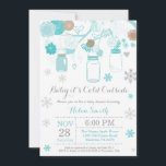 Baby dess Kall utanför Winter Mason Burk Baby Show Inbjudningar<br><div class="desc">Baby dess Kall utanför Rustic Winter Mason Burk Baby Shower-inbjudan. Bjud in barn eller flicka. Aqua och White Snöflingor. Mason Burk. Blommigt Flowers. Sträng Ljus. Vit bakgrund. Om du vill göra ytterligare anpassningar klickar du på knappen "Anpassa" och användor verktyg som är utformat för att ändra mallen.</div>
