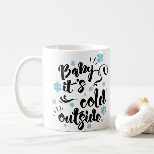 Baby dess Kall Utsidan av typografi Vinter Helgdag Kaffemugg