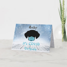 Baby Det är Covid utanför Helgkort