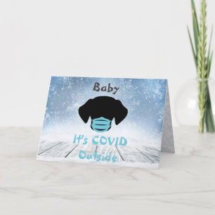 Baby Det är Covid utanför Helgkort