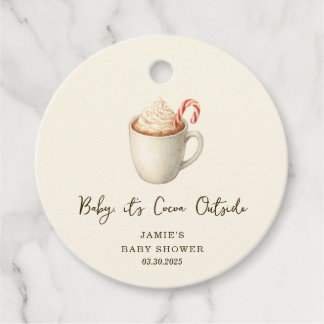 Baby, det är kakao ute baby shower gåvor etiketter