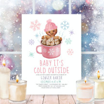 Baby Det är Kall Cookies & Cocoa Girl Baby Shower