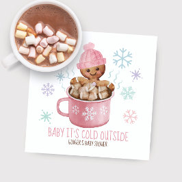 Baby Det är Kall Cookies & Cocoa Girl Baby Shower Pappersservett