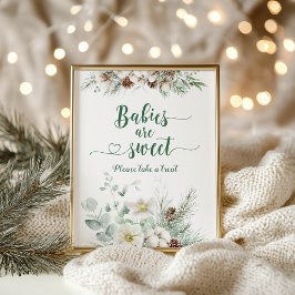 Baby... Det är kall utanför Allgrön Spädbarn är sö Poster