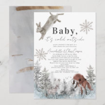 Baby Det är Kall utanför Animals Baby Shower med p