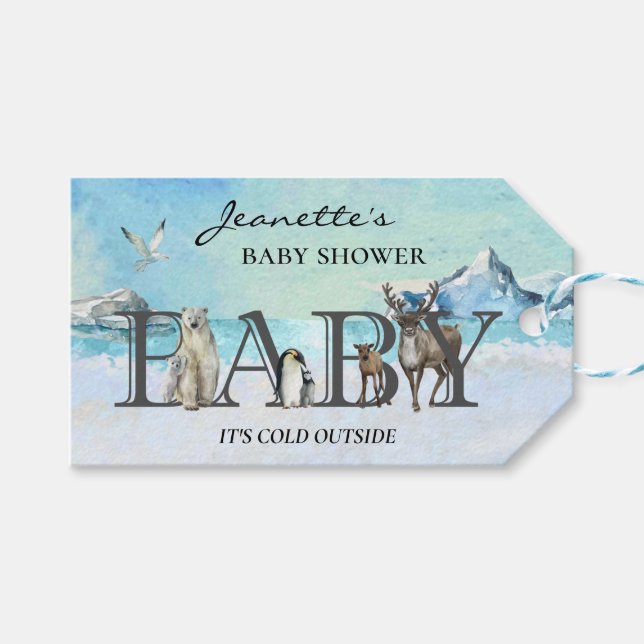 Baby Det är Kall utanför arktiska djurskötare Presentetikett (Framsidan (Horisontell))