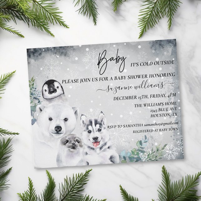 Baby Det är Kall utanför arktiska djurskötare Vint (Skapare uppladdad)