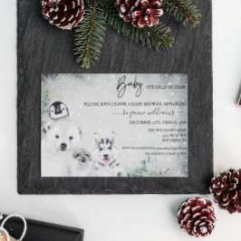 Baby Det är Kall utanför arktiska djurskötare Vint Inbjudningar