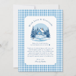 Baby Det är Kall utanför babyskabusen Tack