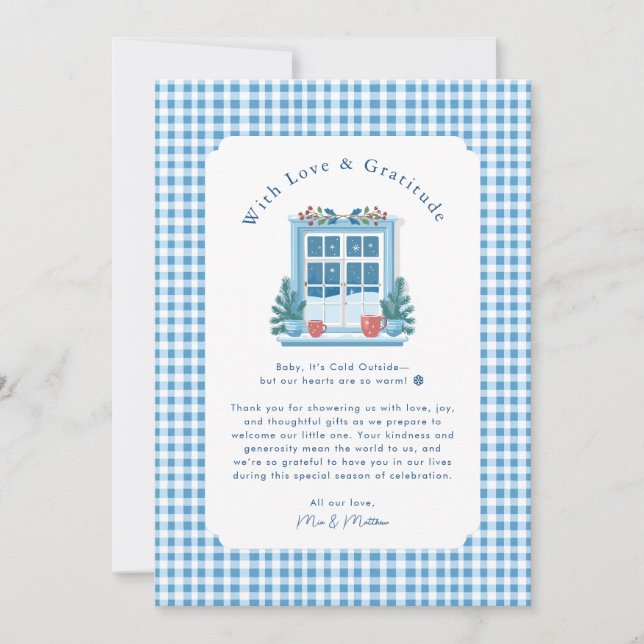 Baby Det är Kall utanför babyskabusen Tack (Framsida)