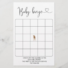 Baby Det är Kall utanför babyskor Bingo Game