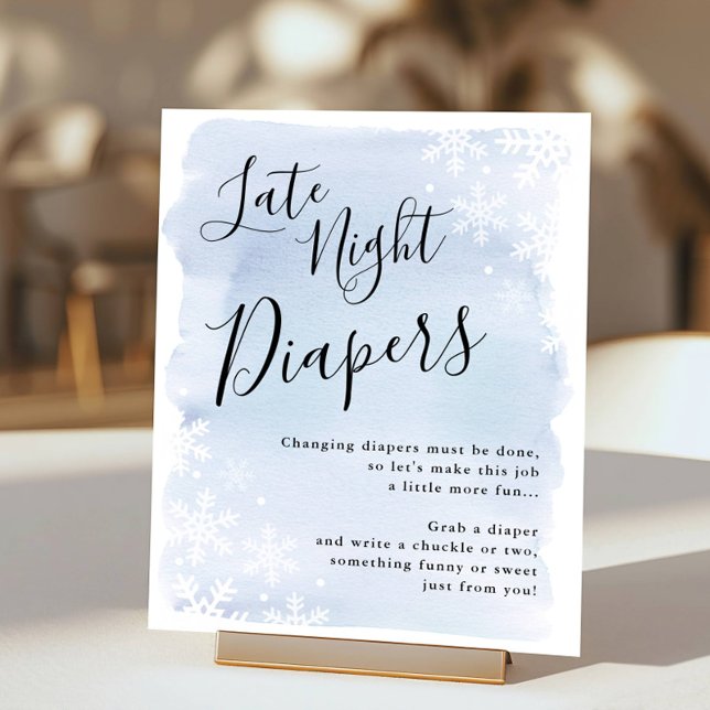 Baby Det är Kall utanför Blå sena nattblöjor Poster (Skapare uppladdad)