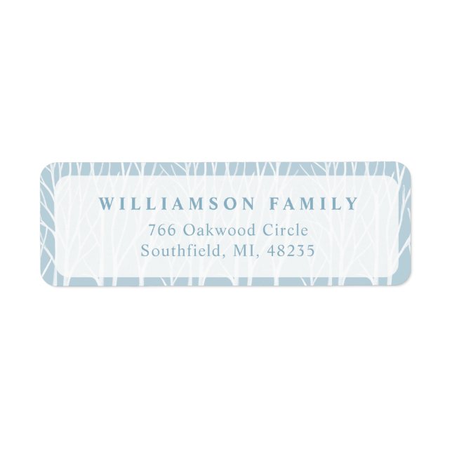 Baby Det är Kall utanför Blå vinterjulfest Returadress Etikett (Framsidan)