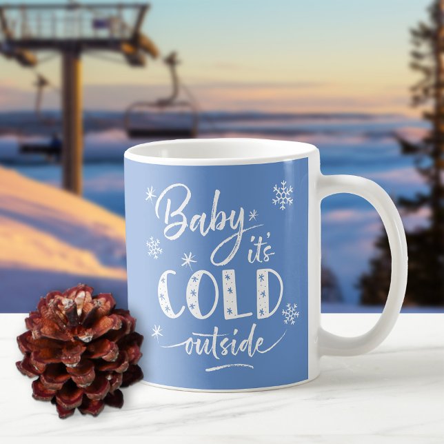 Baby Det är Kall utanför blått Kaffemugg (Skapare uppladdad)