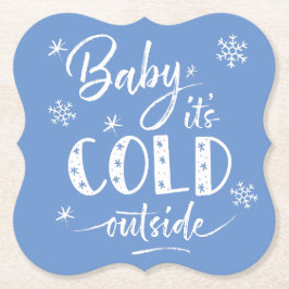 Baby Det är Kall utanför blått Underlägg Papper