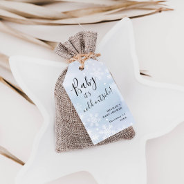 Baby Det är Kall utanför Blue Baby Shower Favor Presentetikett
