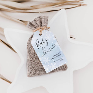 Baby Det är Kall utanför Blue Baby Shower Favor Presentetikett